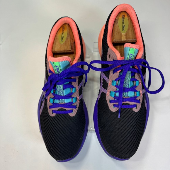 ASICS Versablast Running Shoes Womens 8.5 Black Purple Coral Sneakers Gym Sporty - Picture 4 of 10